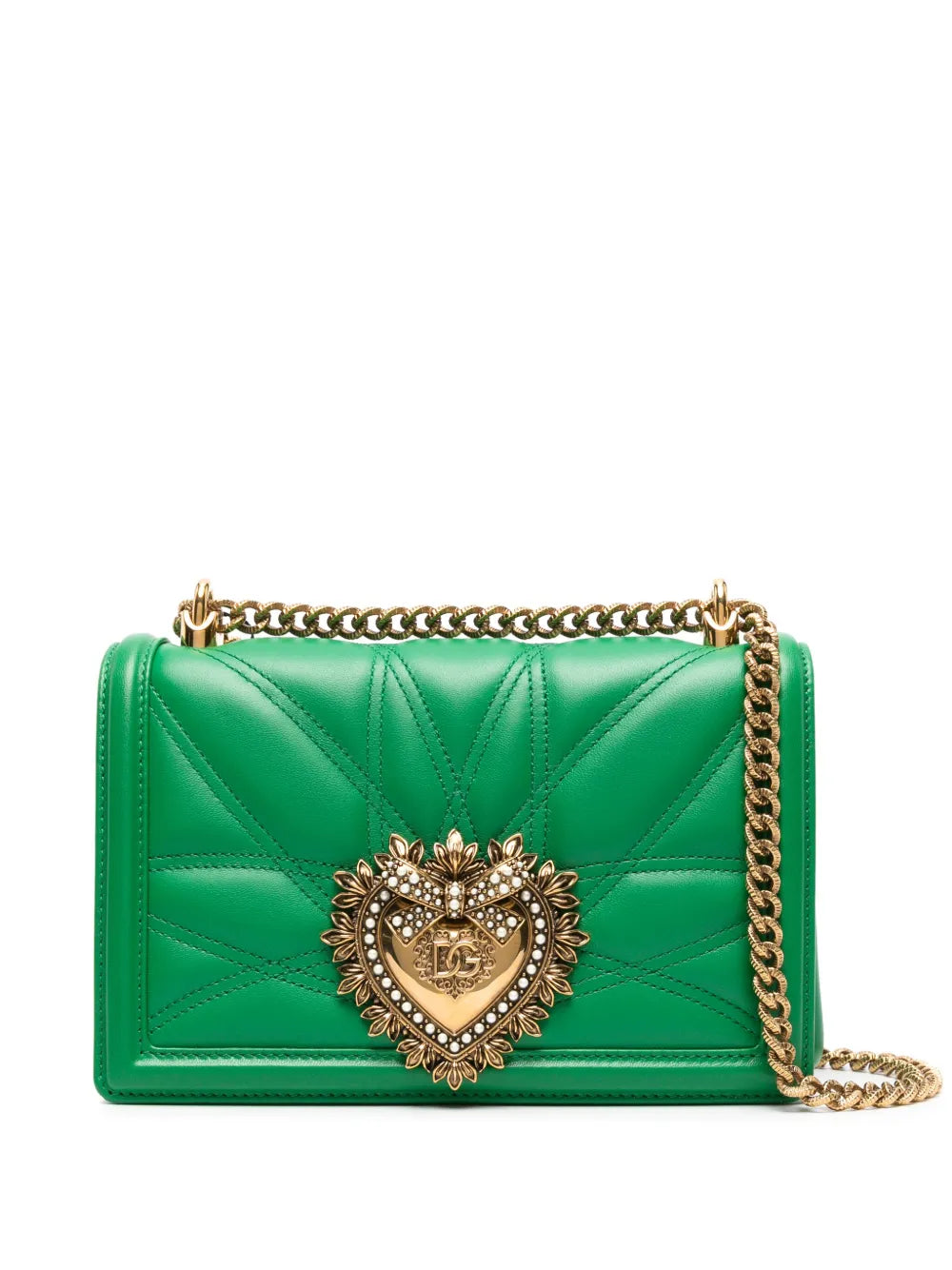 Dolce Gabbana Medium Devotion Quilted Shoulder Bag