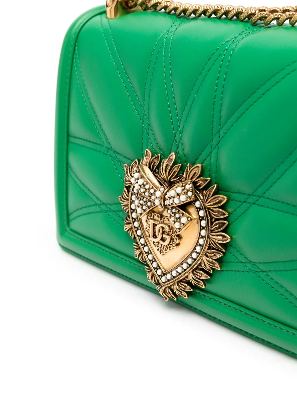 Dolce Gabbana Medium Devotion Quilted Shoulder Bag