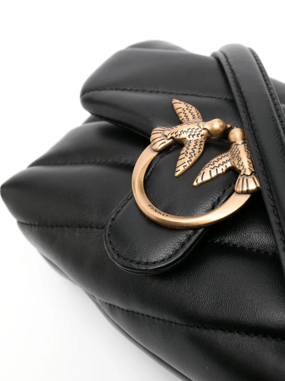 Pinko Love Baby Puff Leather Crossbody Bag