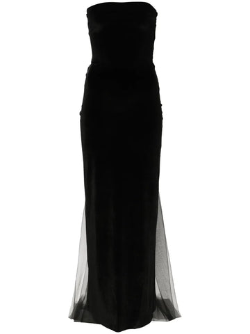 Atu Body Couture Bow Detail Velvet Gown