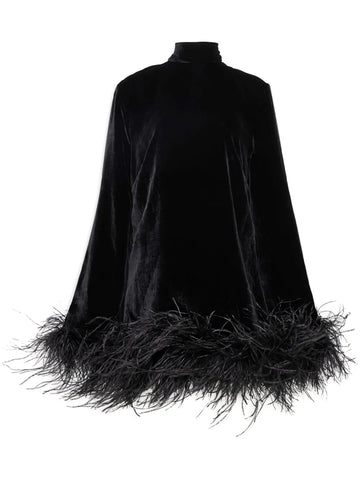 Taller Marmo Gina Feather Trim Minidress