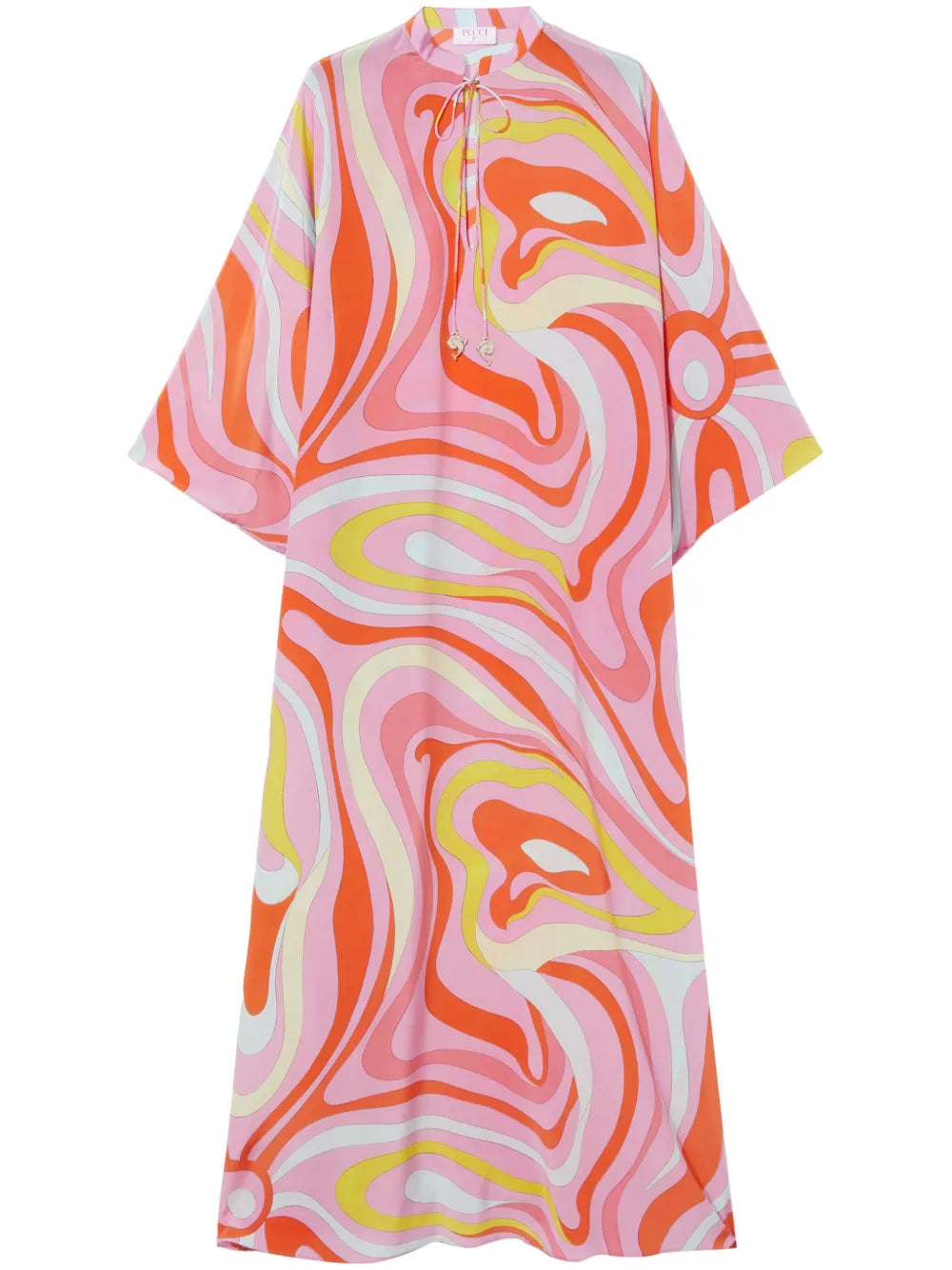 Pucci Marmo Print Silk Maxi Dress