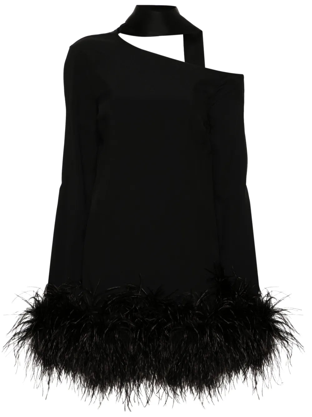 Taller Marmo Adige Feather Trim Minidress