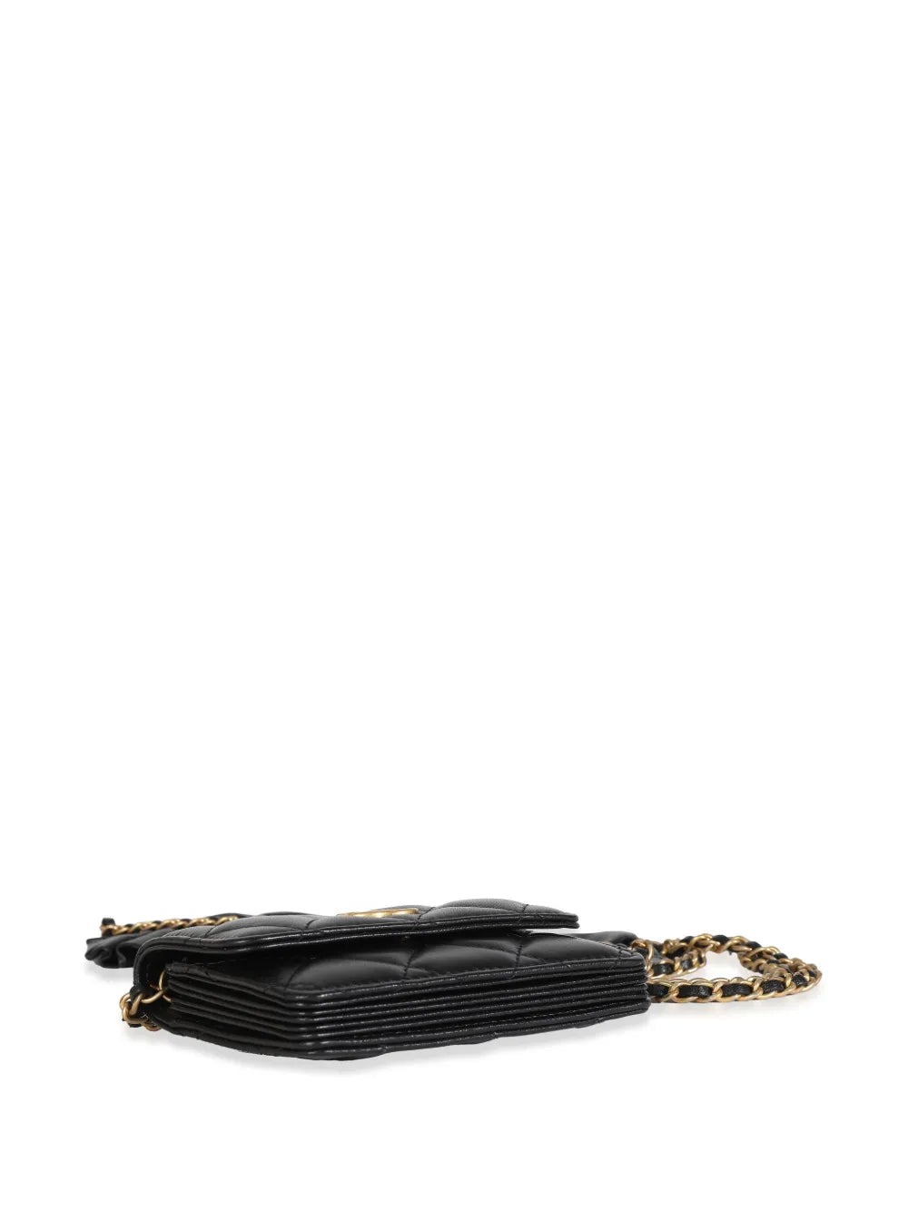Chanel Pre Owned 2020 Diamond Quilted Cardholder On Chain