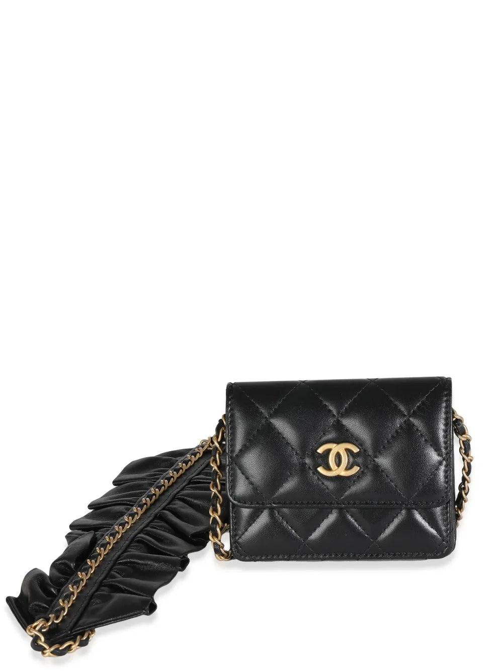 Chanel Pre Owned 2020 Diamond Quilted Cardholder On Chain