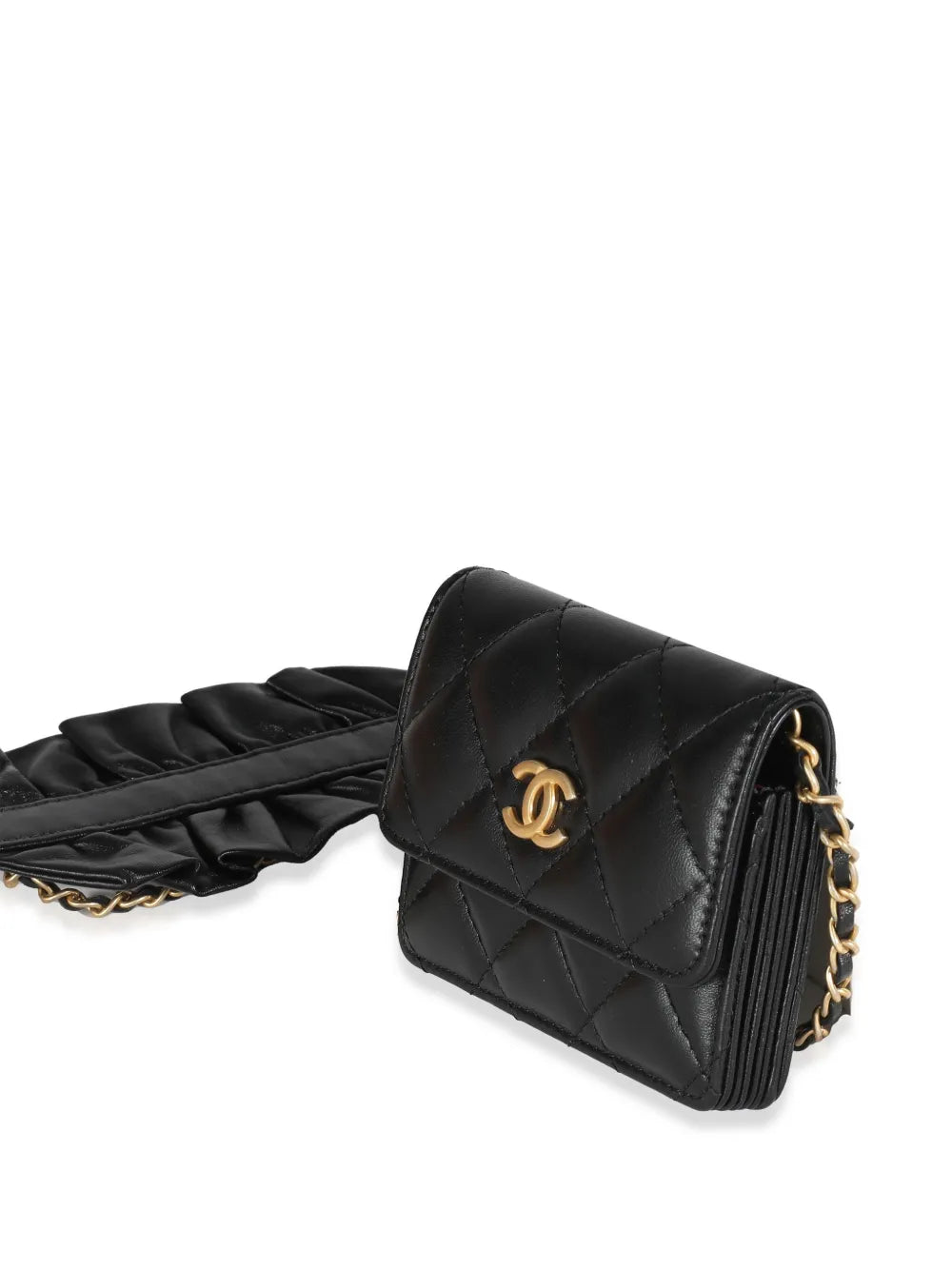 Chanel Pre Owned 2020 Diamond Quilted Cardholder On Chain