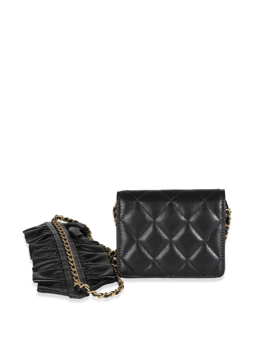 Chanel Pre Owned 2020 Diamond Quilted Cardholder On Chain