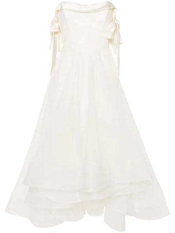 Ana Radu Crepe Flared Midi Dress