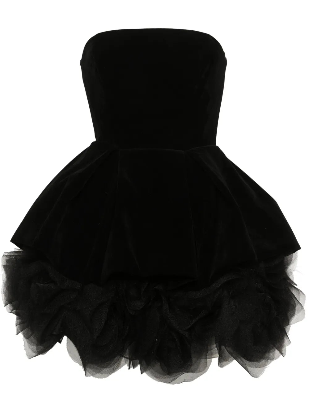 Ana Radu Strapless Velvet Mini Dress