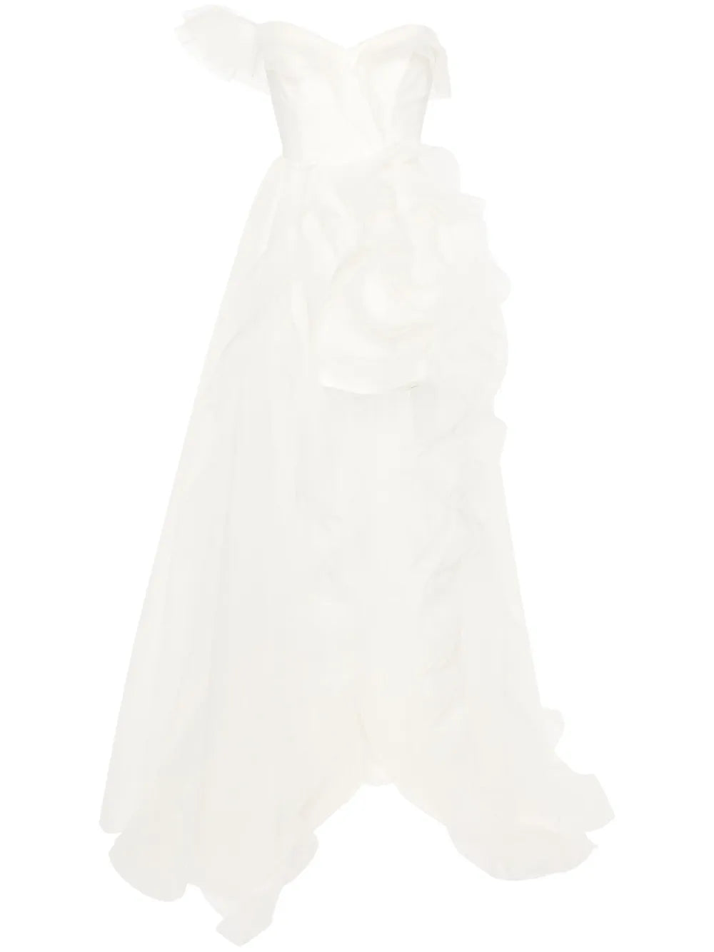 Ana Radu Asymetric Ruffled Gown