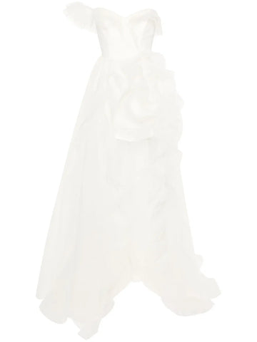 Ana Radu Asymetric Ruffled Gown