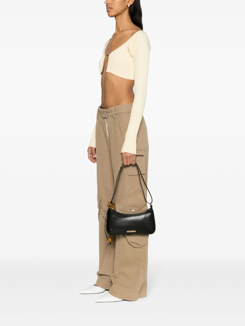 Jacquemus Le Bisou Perle Leather Shoulder Bag
