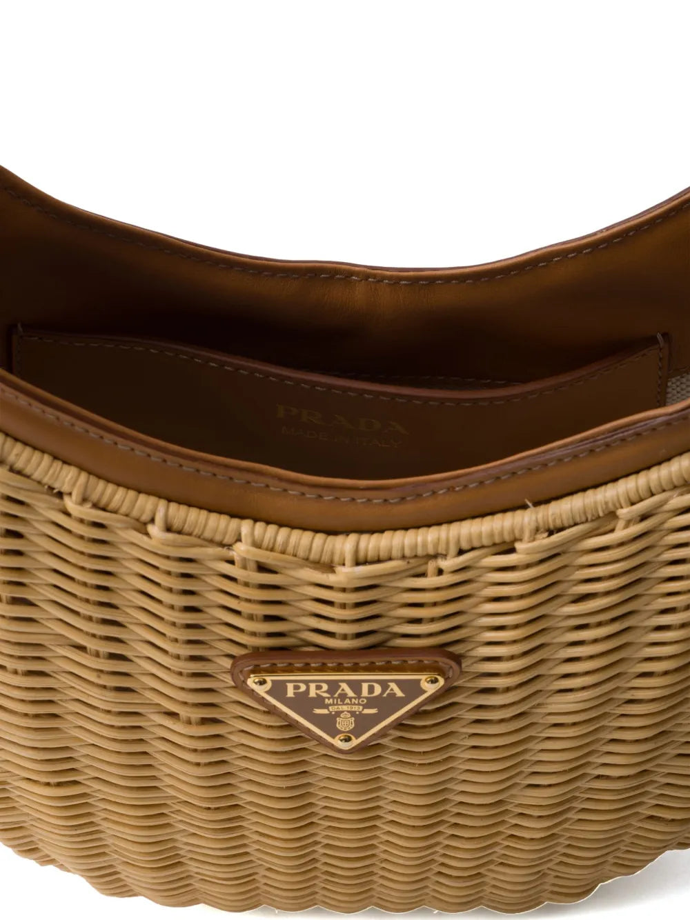 Prada Arque Woven Shoulder Bag