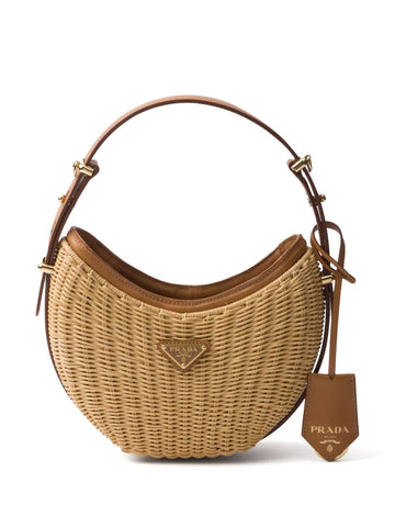 Prada Arque Woven Shoulder Bag