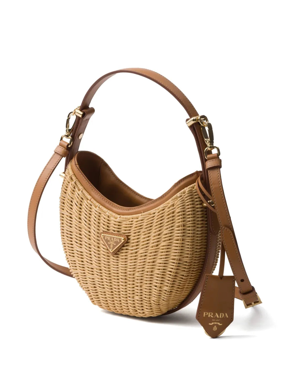 Prada Arque Woven Shoulder Bag