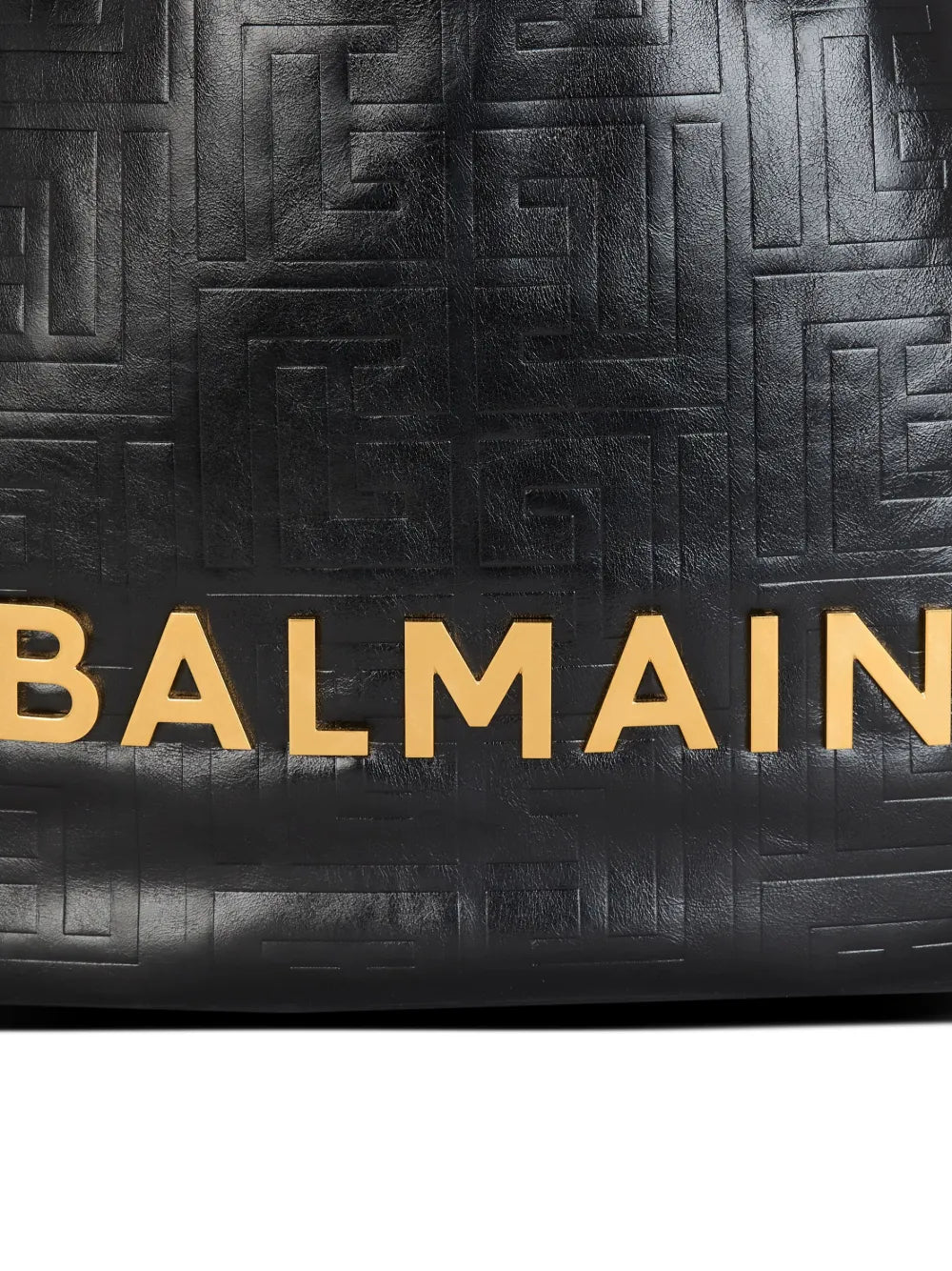 Balmain 1945 Crinkled Leather Shoulder Bag