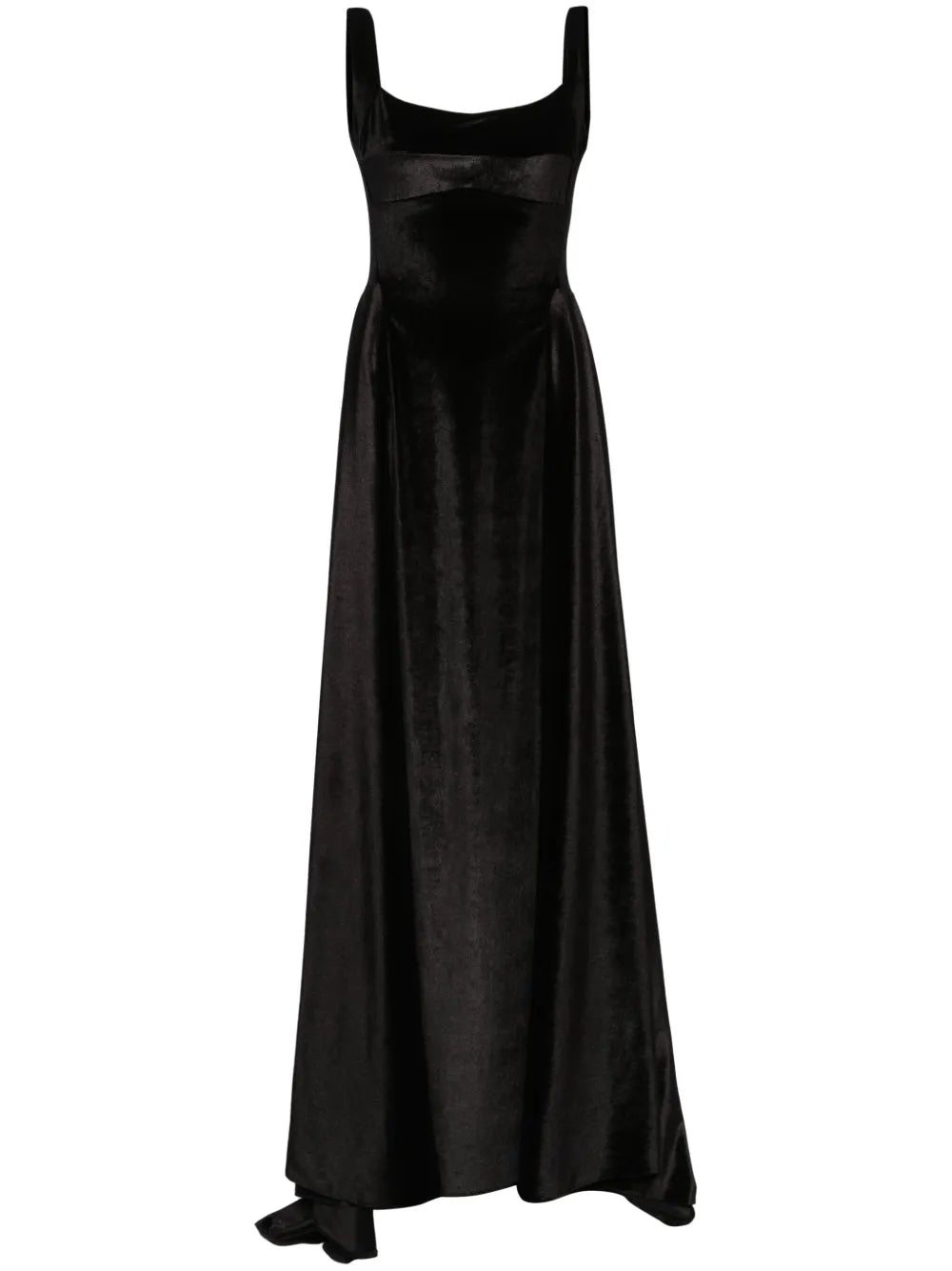 Atu Body Couture V Back Velvet Gown