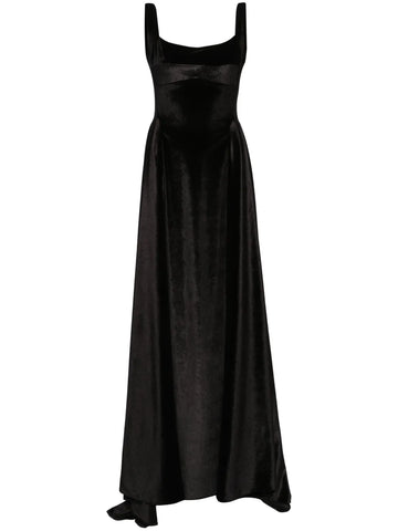 Atu Body Couture V Back Velvet Gown
