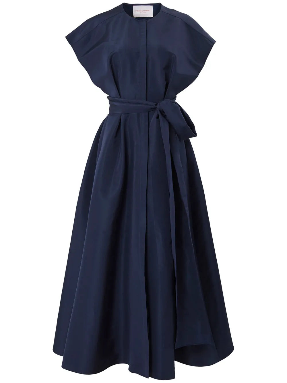 Carolina Herrera Sash Belt Silk Maxi Dress
