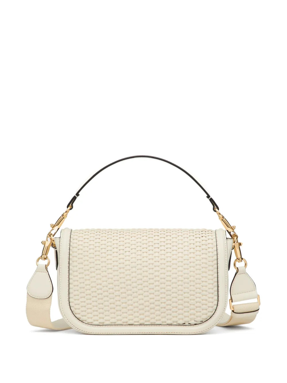 Valentino Garavani Alltime Woven Leather Shoulder Bag