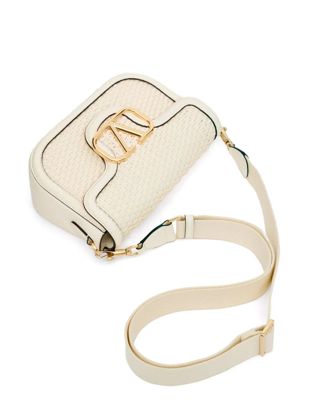 Valentino Garavani Alltime Woven Leather Shoulder Bag