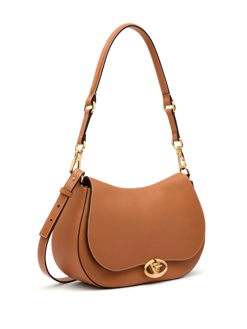 Valentino Garavani Medium Ohval Leather Shoulder Bag
