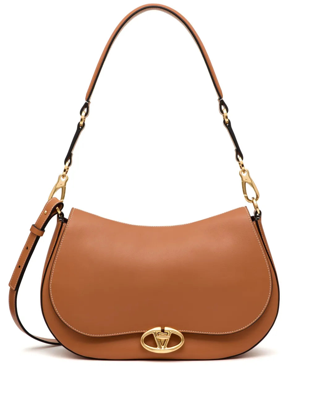 Valentino Garavani Medium Ohval Leather Shoulder Bag