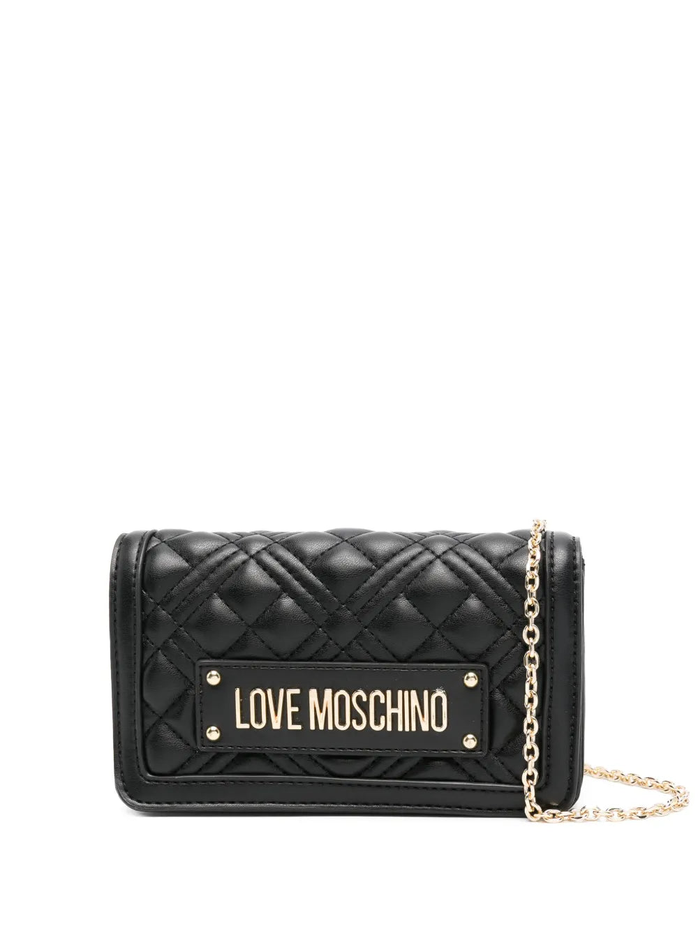 Love Moschino Logo Plaque Shoulder Bag