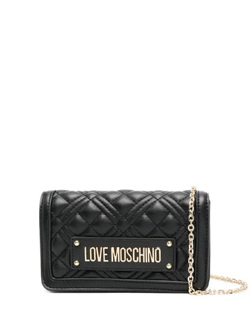 Love Moschino Logo Plaque Shoulder Bag