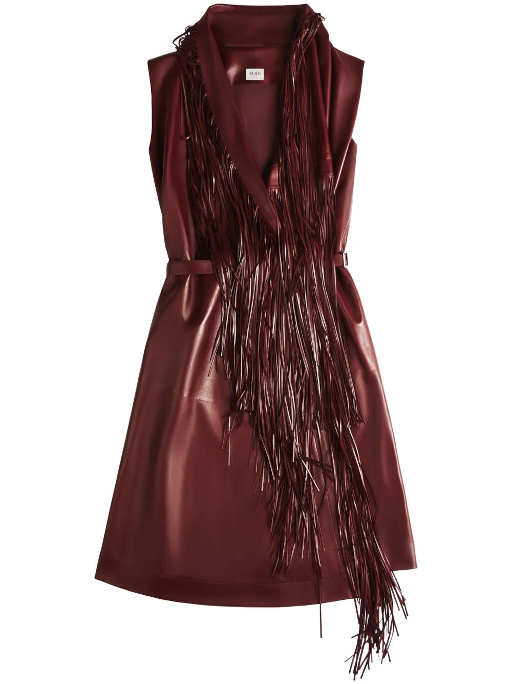 Tods Leather Midi Dress