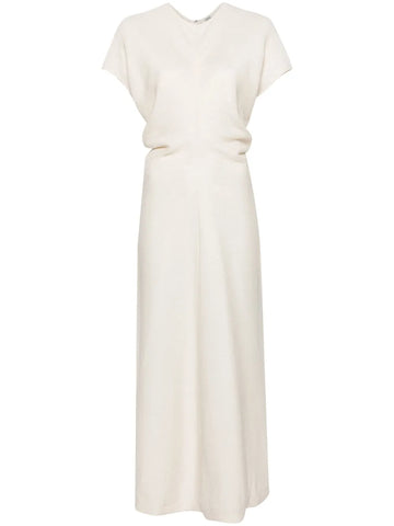 Toteme Draped Detailing Textured Maxi Dress