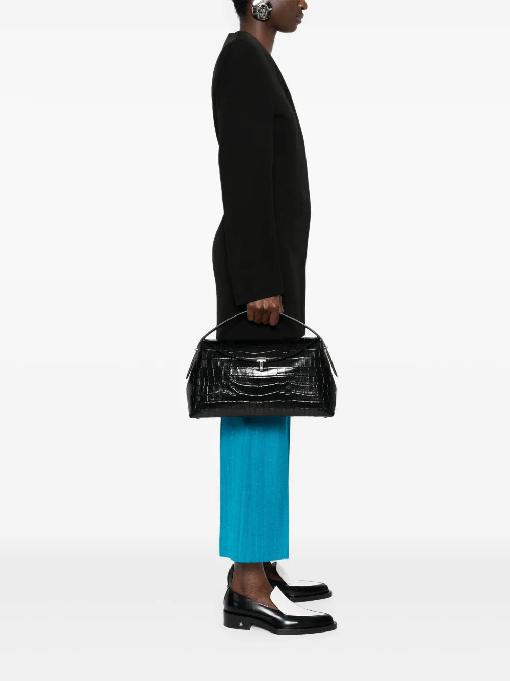 Toteme T Lock Leather Top Handle Bag