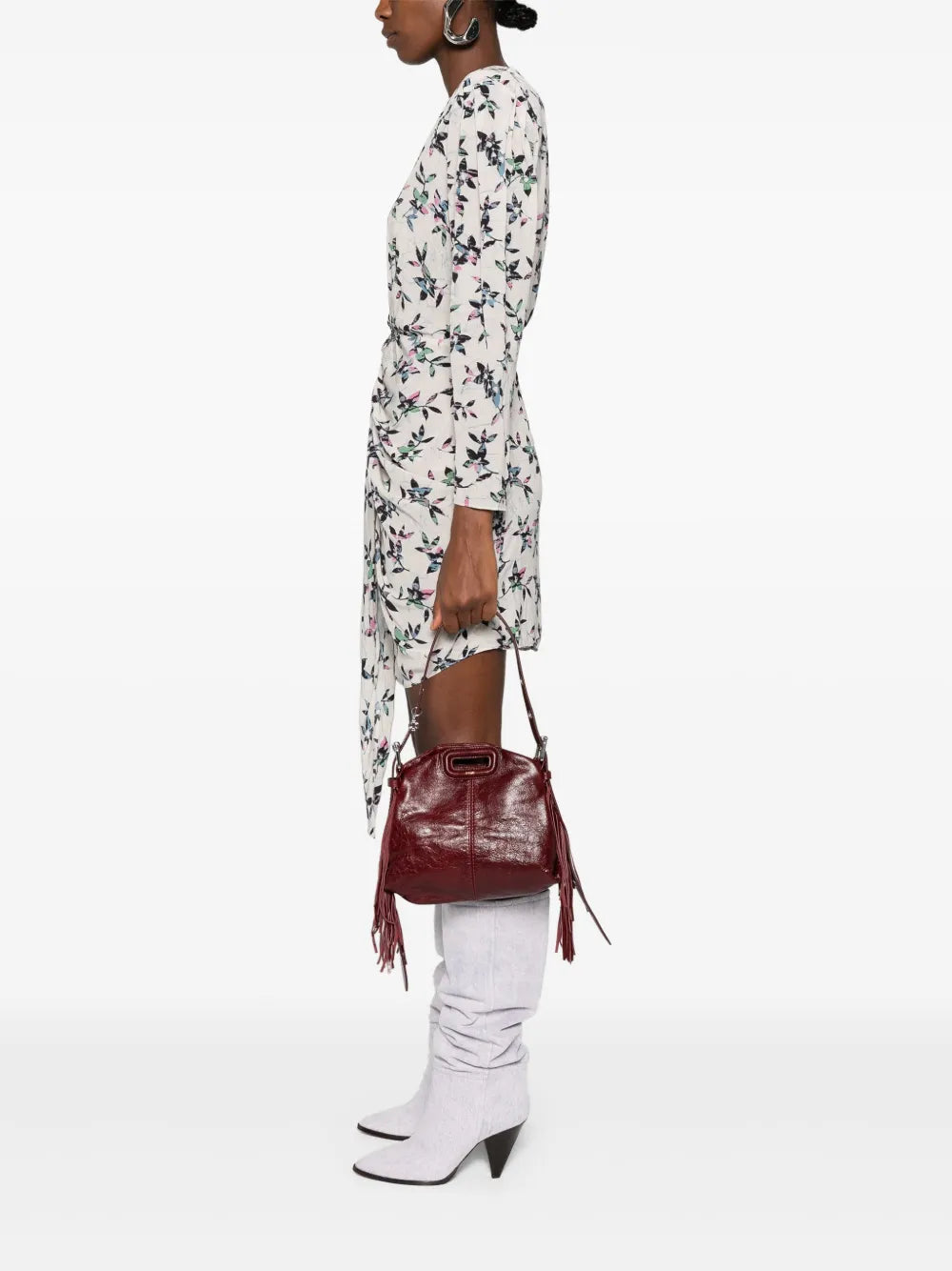 Maje Mini Miss M Leather Shoulder Bag