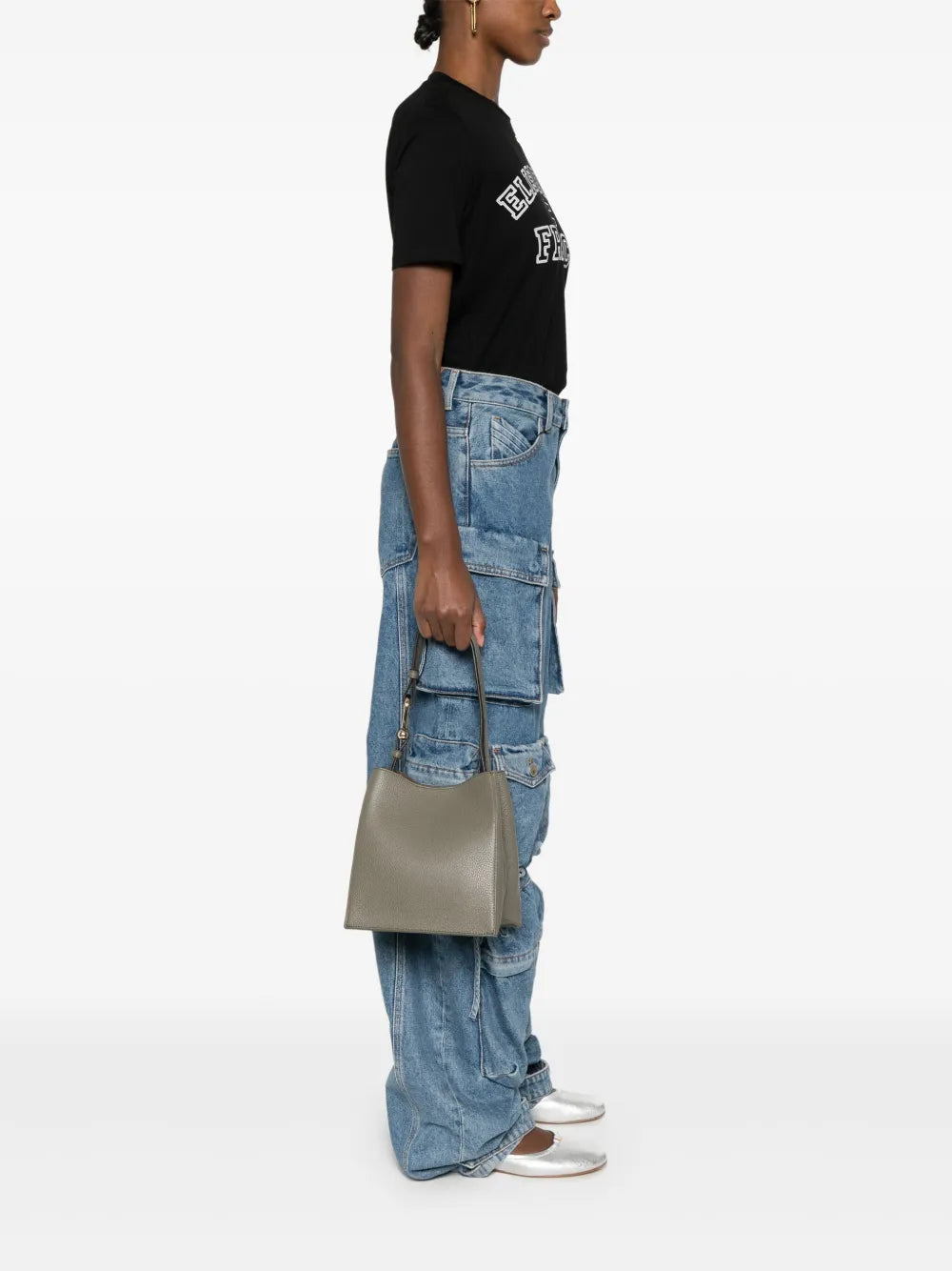 Furla Mini Nuvola Leather Bucket Bag