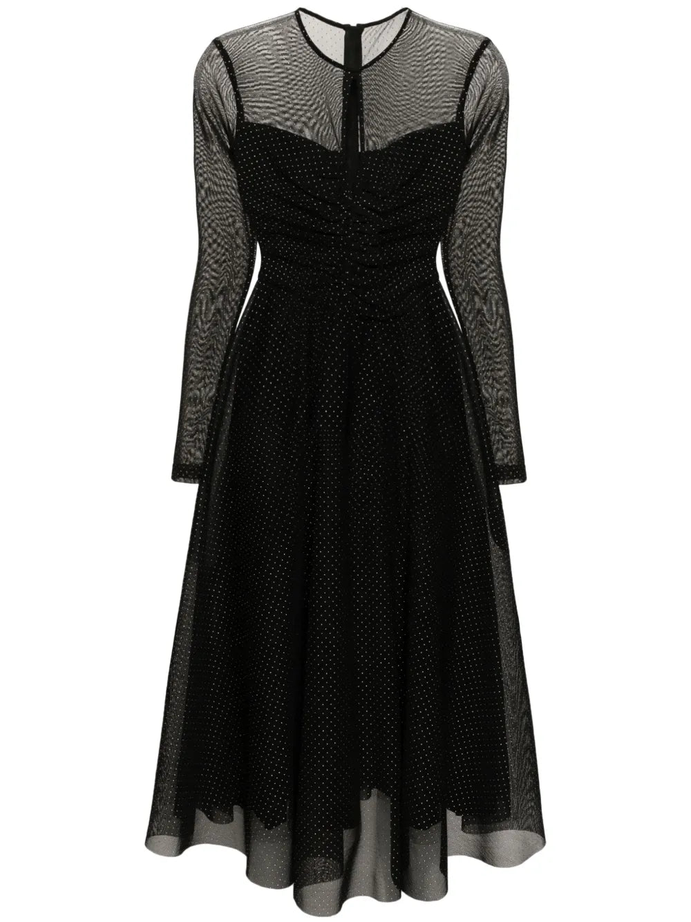 Nissa Studded Flared Midi Dress