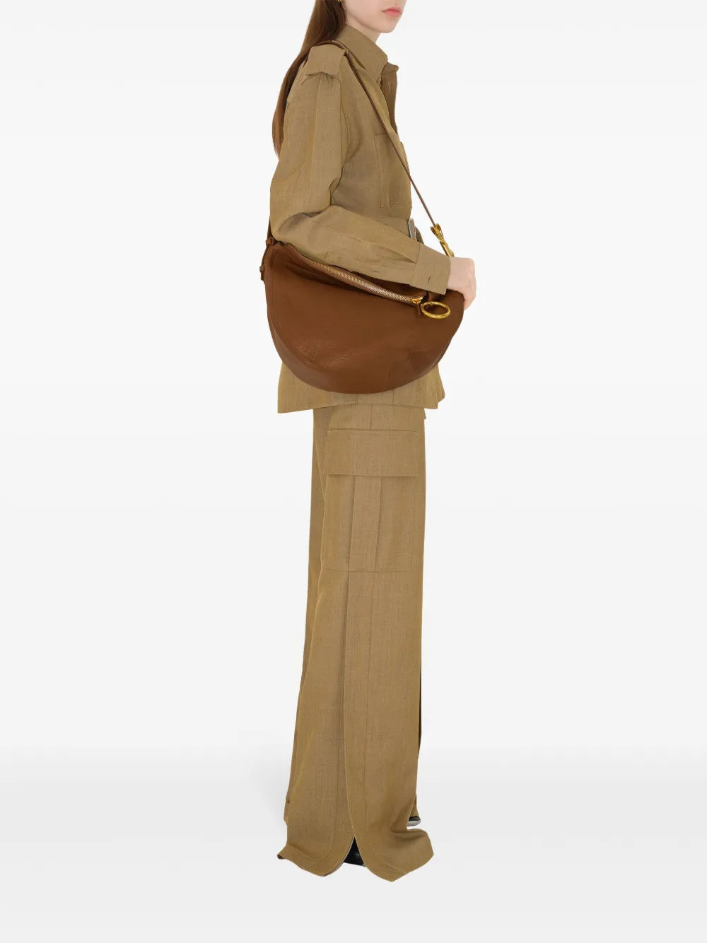 Burberry Medium Knight Leather Shoulder Bag