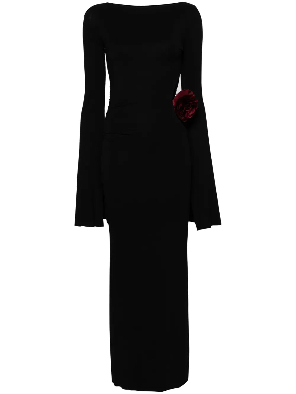 Manuri Floral Applique Jersey Maxi Dress