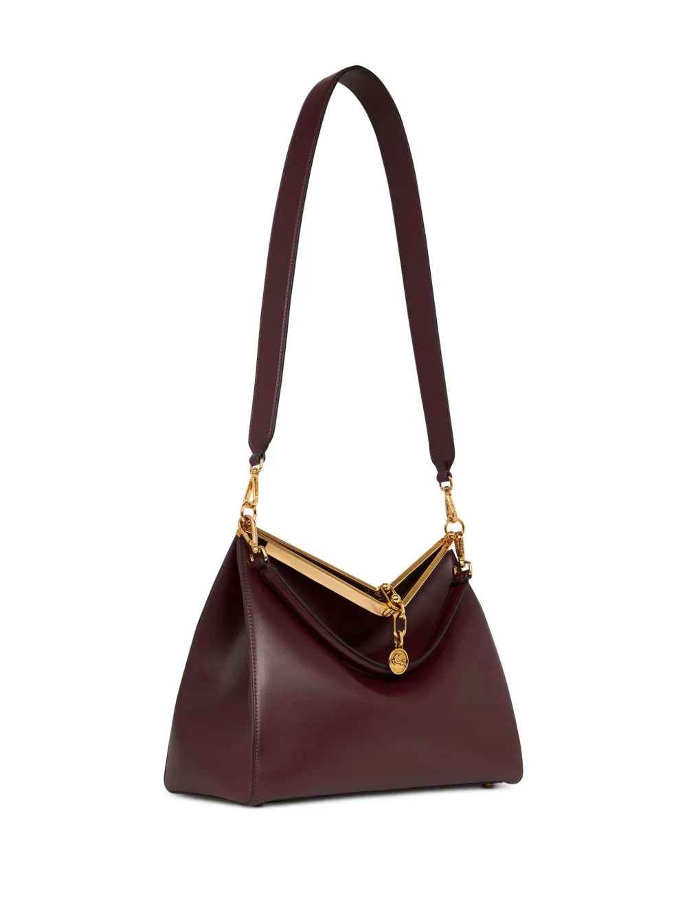 Etro Large Vela Leather Shoulder Bag