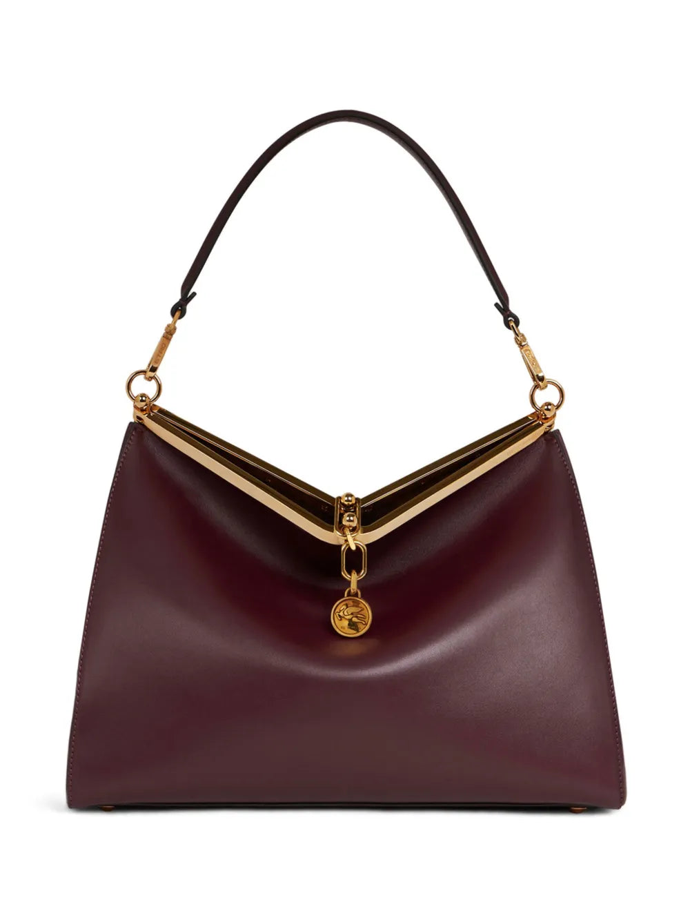 Etro Large Vela Leather Shoulder Bag
