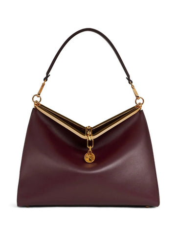 Etro Large Vela Leather Shoulder Bag