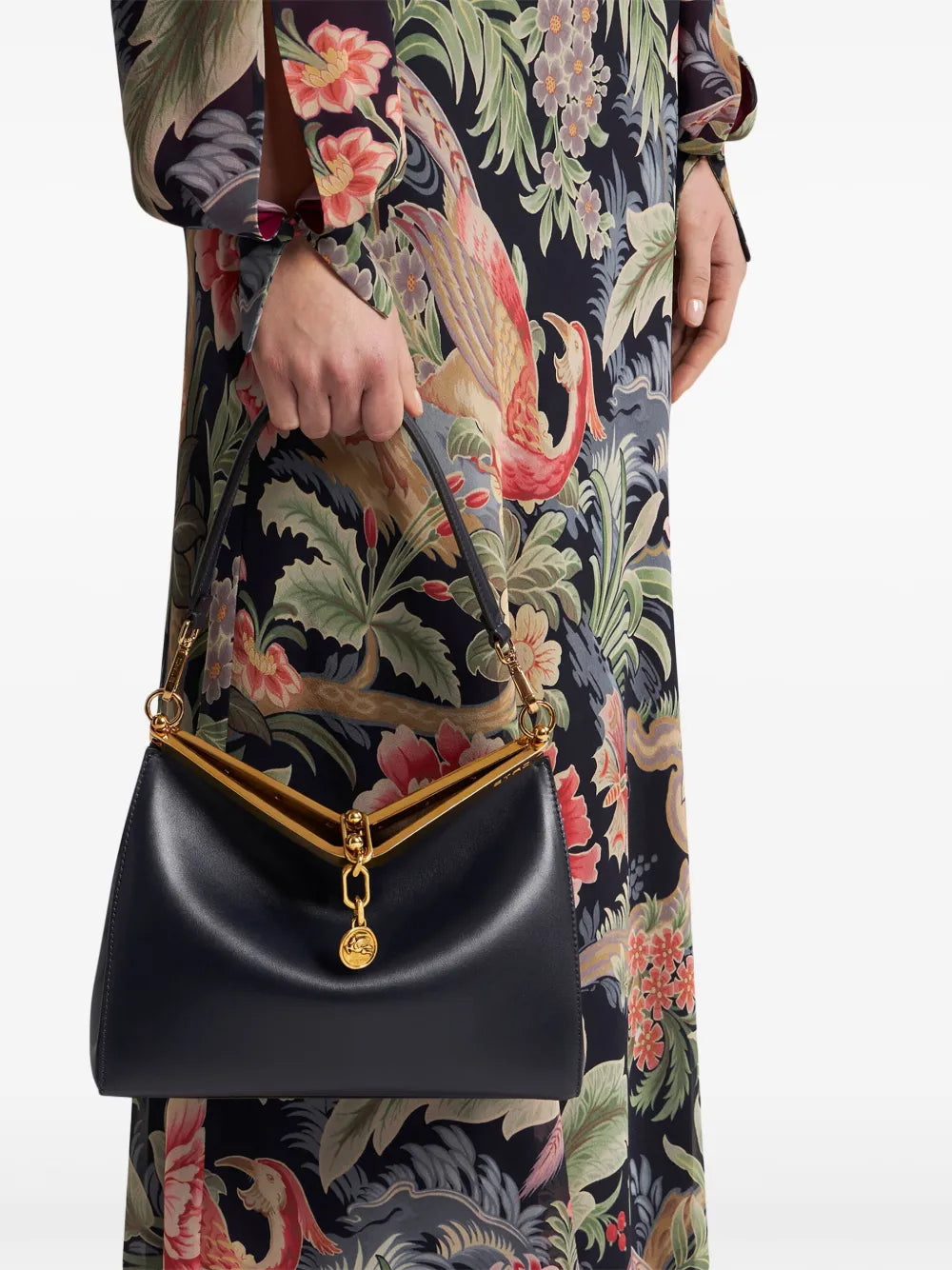 Etro Medium Vela Leather Shoulder Bag