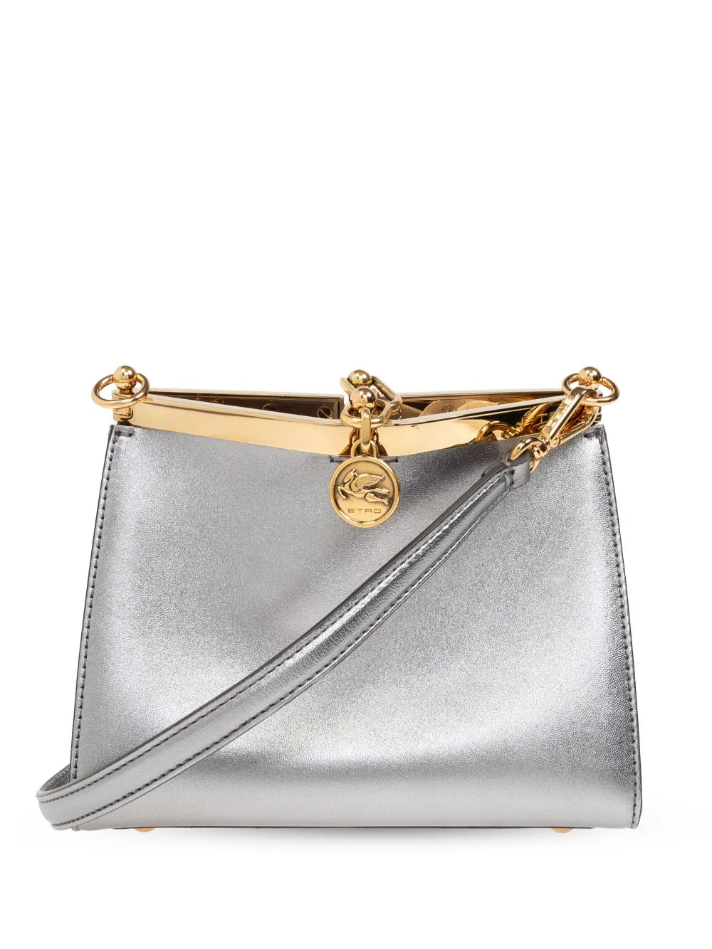 Etro Small Vella Metallic Leather Bag