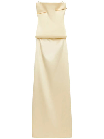 Loewe Pin Open Back Silk Maxi Dress