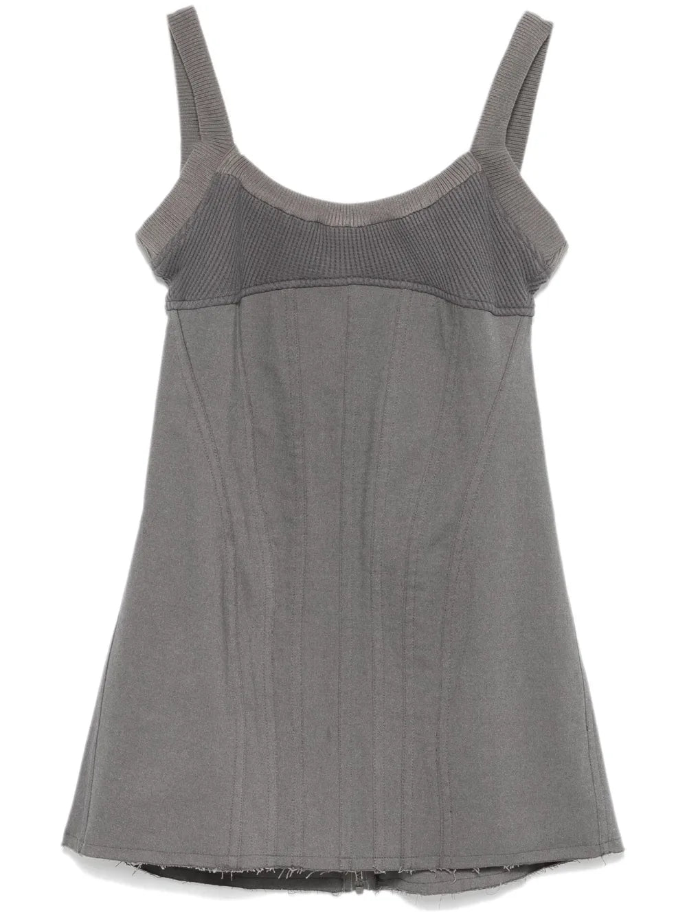Elena Velez Waffle Knit Corset Mini Dress