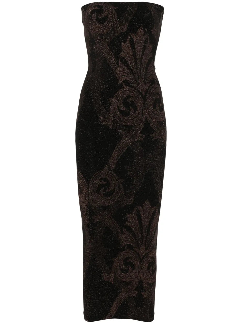 Wolford X Etro Floral Jacquard Metallic Midi Dress