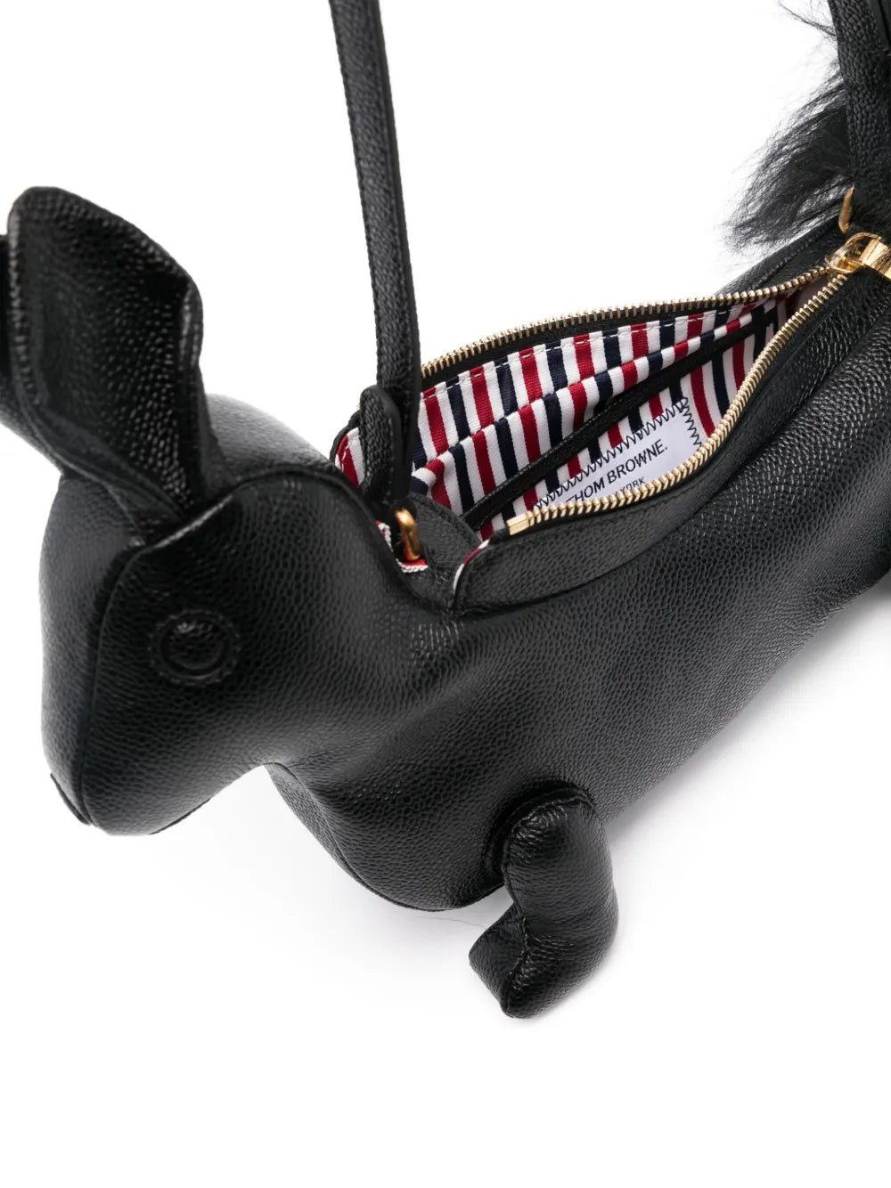 Thom Browne Squirrel Motif Leather Shoulder Bag