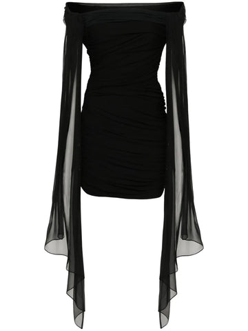 Givenchy Off Shoulder Draped Mini Dress
