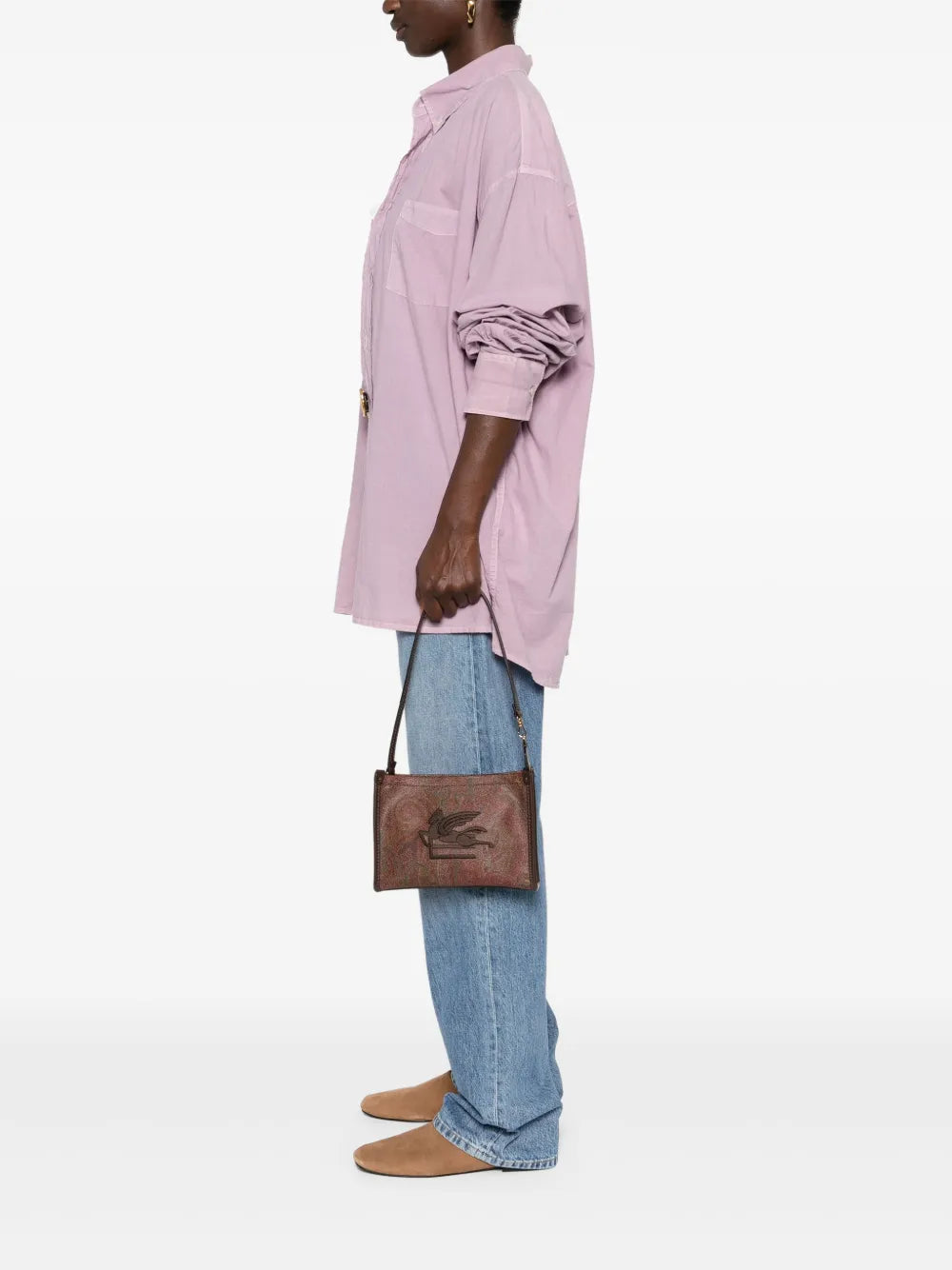 Etro Pegaso Embroidered Paisley Print Tote Bag