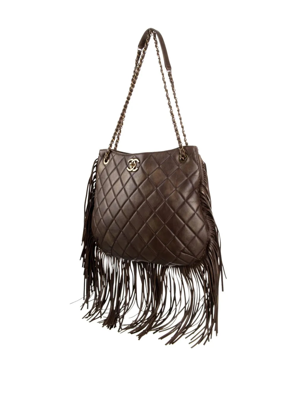 Chanel Pre Owned 2014 Paris Dallas Metiers Dart Fringed Shoulder Bag
