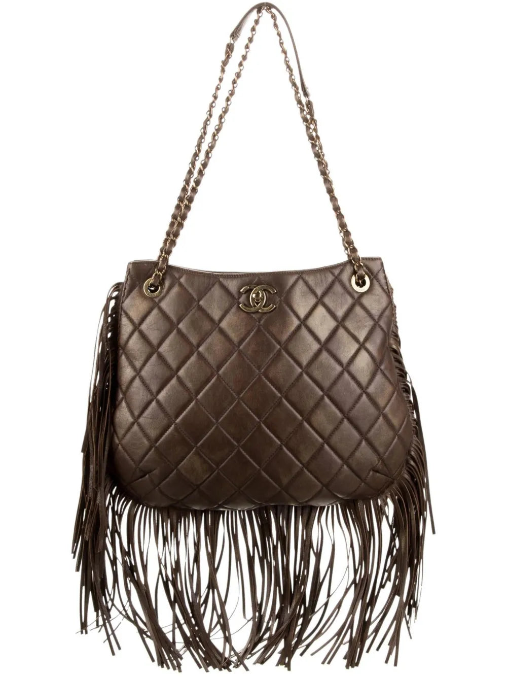 Chanel Pre Owned 2014 Paris Dallas Metiers Dart Fringed Shoulder Bag